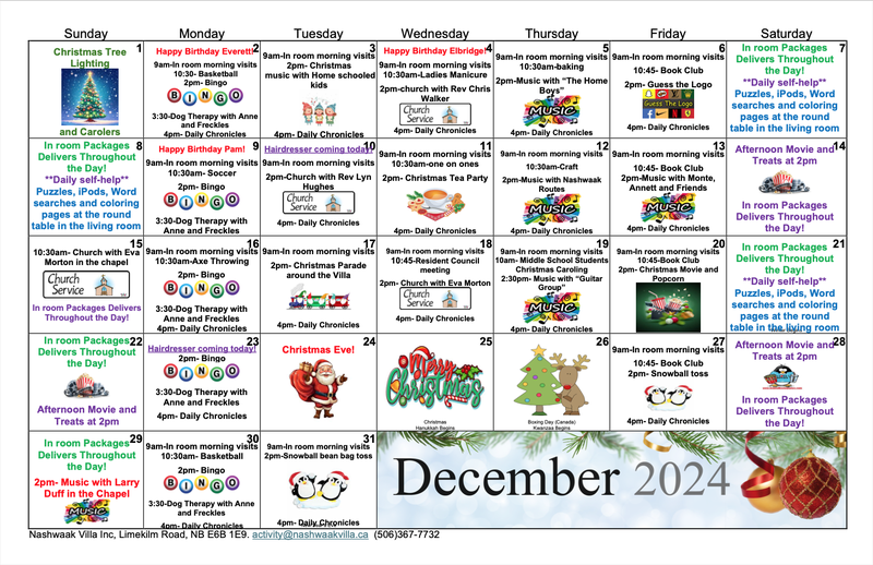 December Calendar 2024